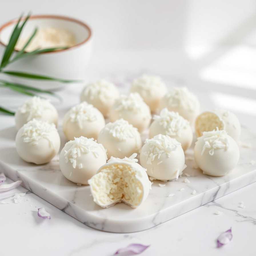 Healthy No-Bake Coconut Bites - Easy Shredded Coconut Recipe